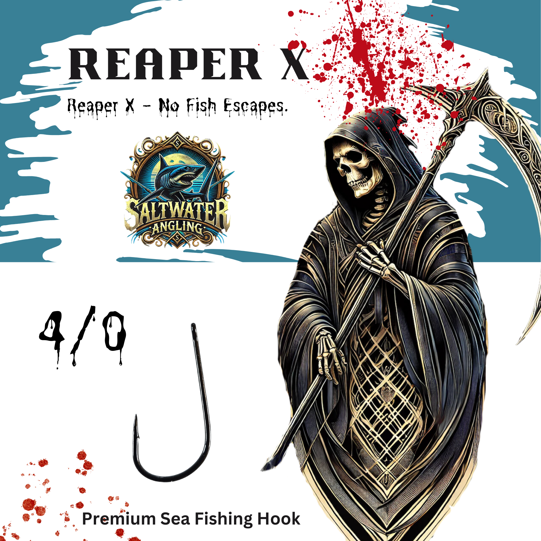 Reaper X Fishing Hook – Chemically sharpened high-carbon steel hook for big fish