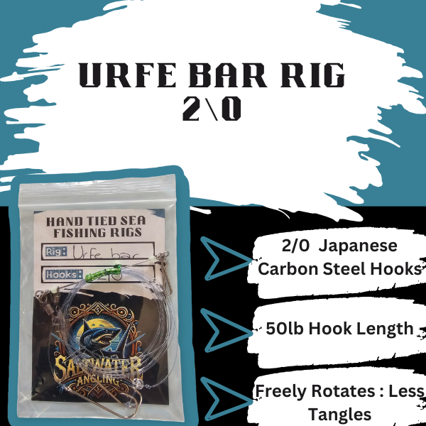Urfe Bar Rig Hand-Tied Shore Fishing Rigs - Saltwater Angling