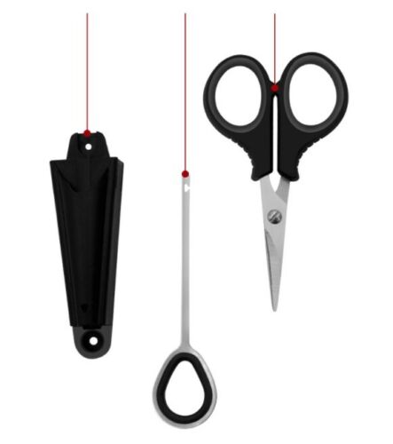 Fishing Scissors + disgorger, Ultra sharp, sheathed - Saltwater Angling