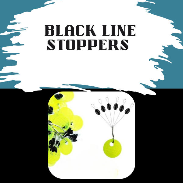 GLOWING / BLACK  Silicone Stopper Beads - Saltwater Angling