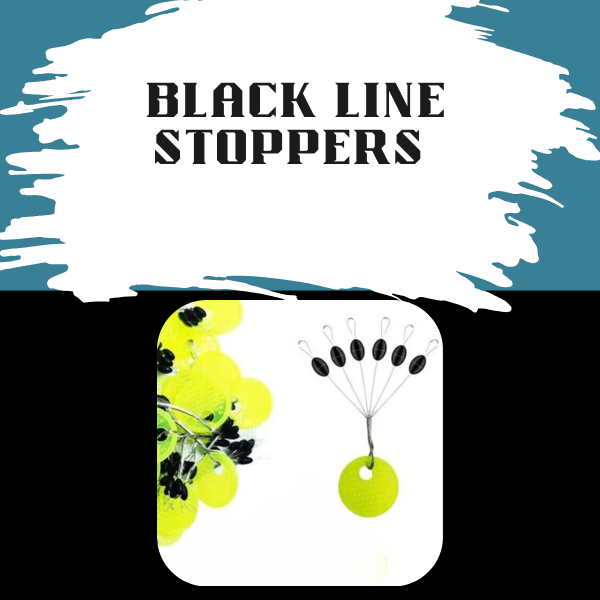 GLOWING / BLACK  Silicone Stopper Beads